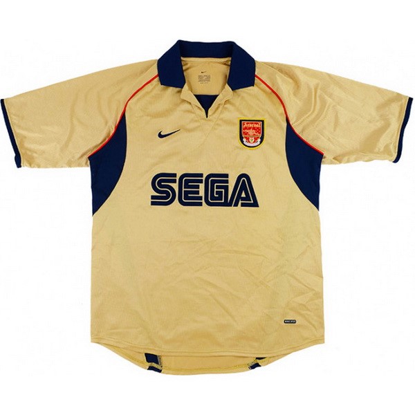 Tailandia Camiseta Arsenal Segunda equipo Retro 2001 2002 Amarillo